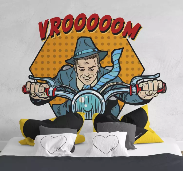 テキストバイクステッカーとコミックテクスチャ - TENSTICKERS