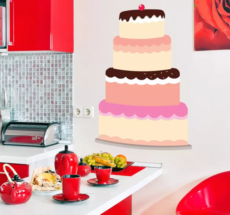 動物 シール 層状ケーキのデザイン - TENSTICKERS