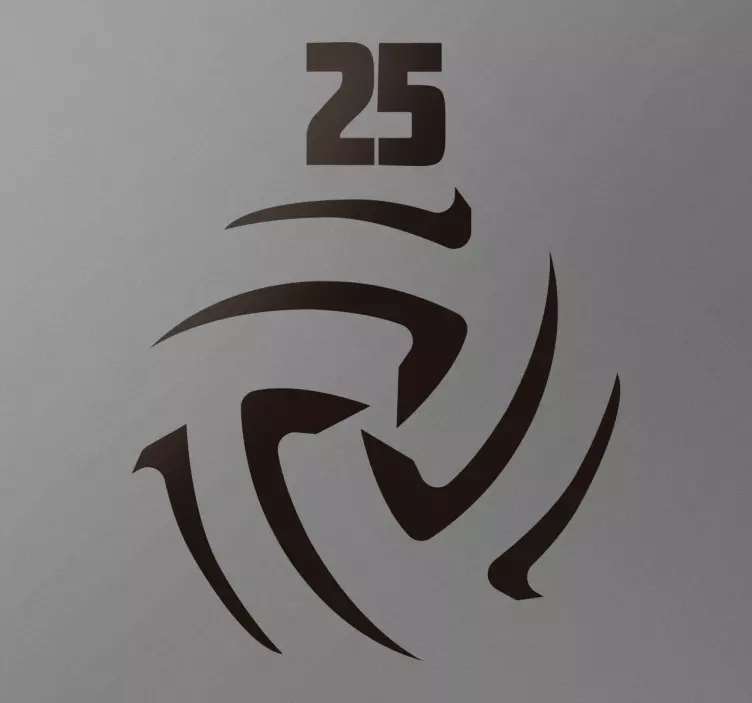 カスタマイズ可能なバレーボール番号ステッカー - TENSTICKERS