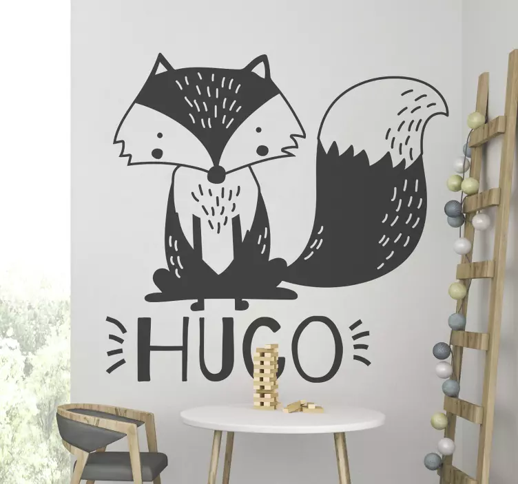 カスタマイズ可能なキツネイラストステッカー - TENSTICKERS