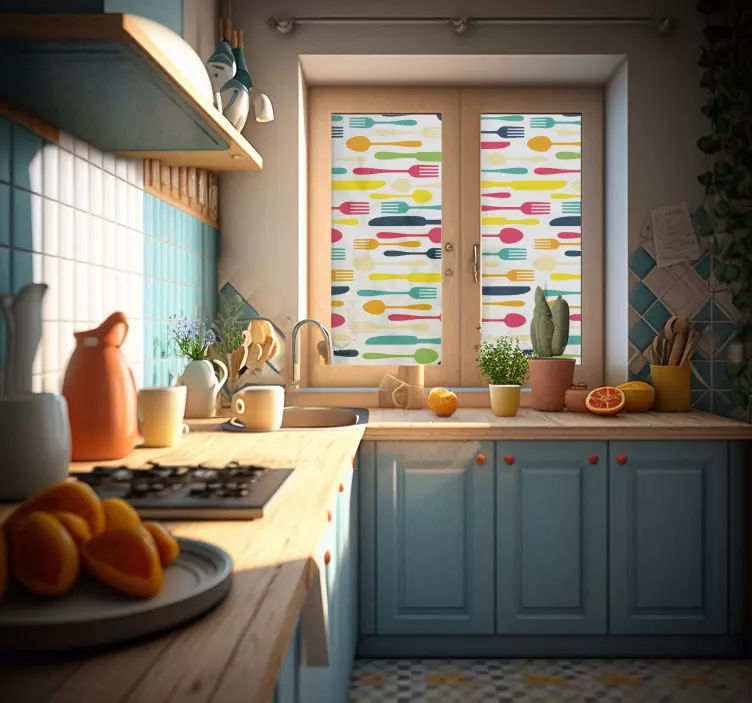 カトラリー各種窓ステッカー - TENSTICKERS