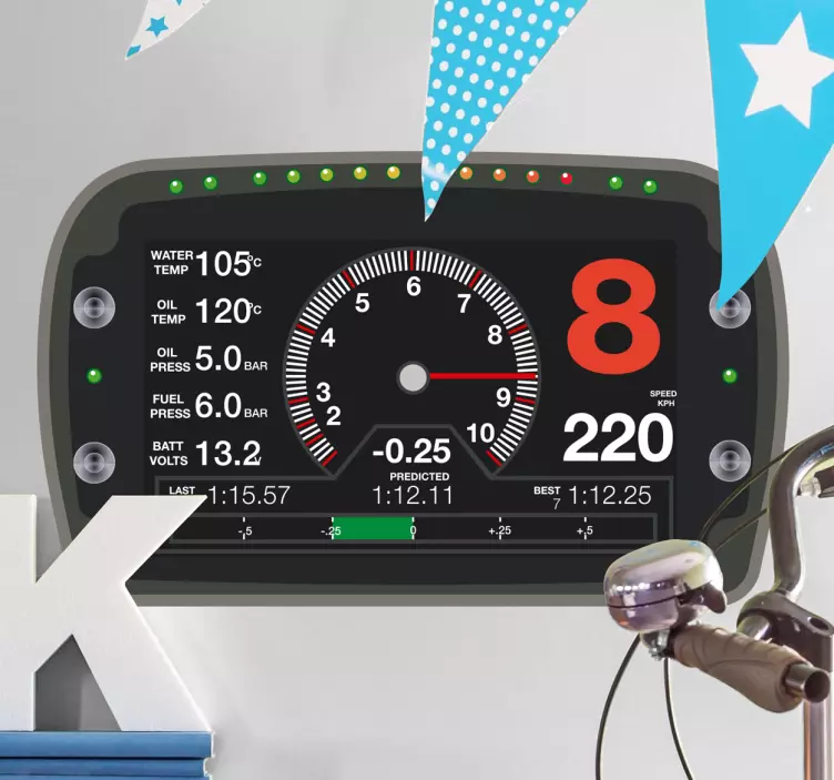 ダッシュボードラリーウォールステッカー - TENSTICKERS