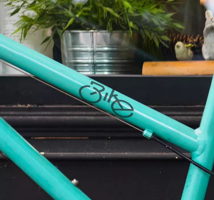 装飾的な自転車のテキスト自転車のステッカー - TENSTICKERS