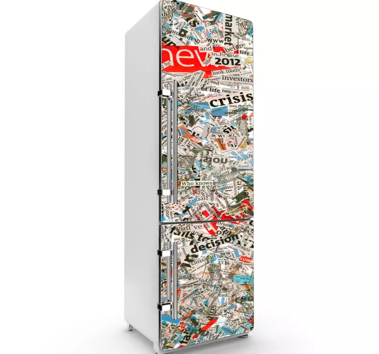 日記冷蔵庫ビニールステッカー - TENSTICKERS