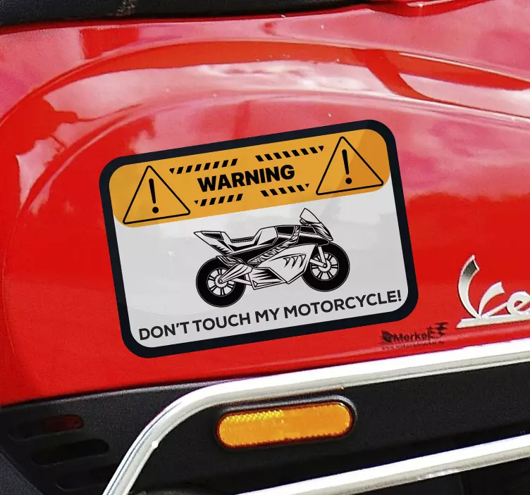 オートバイのステッカー 私のバイクに触らないでください - TENSTICKERS