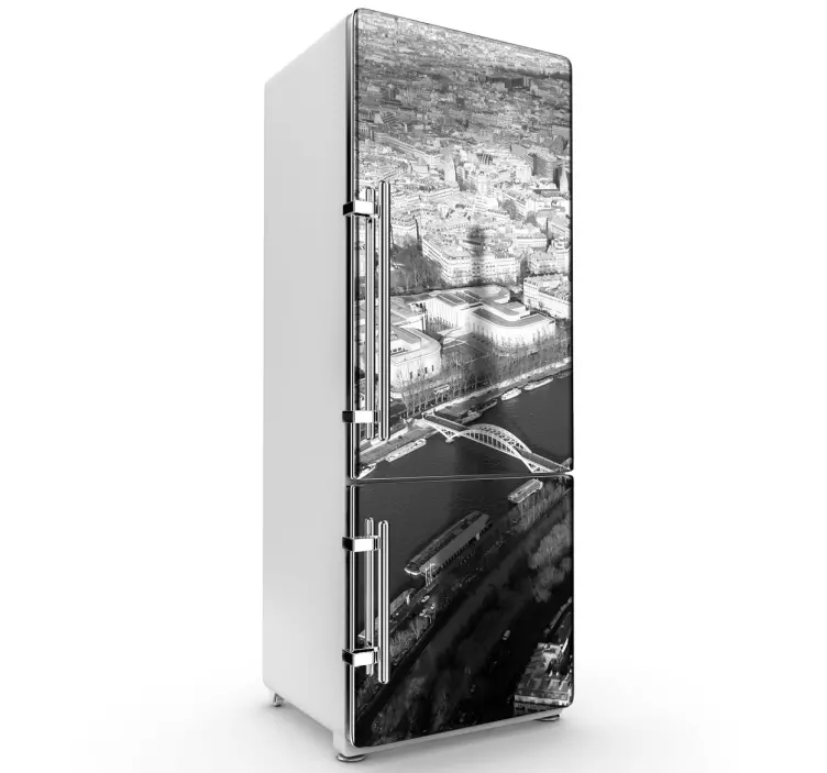 エッフェル塔の冷蔵庫のステッカー - TENSTICKERS