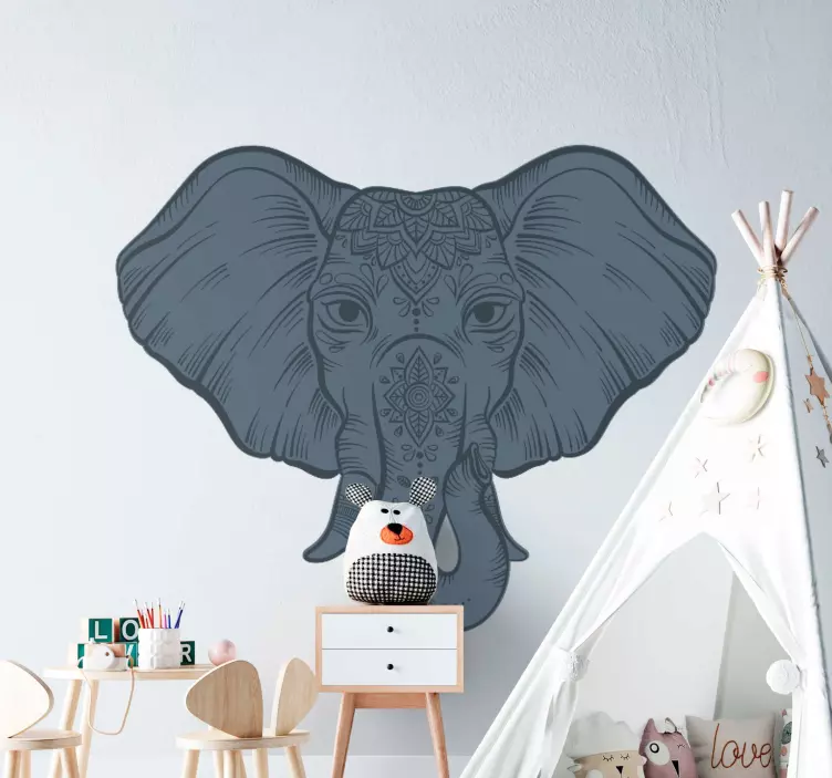 民族曼荼羅観賞用野生動物デカール - TENSTICKERS