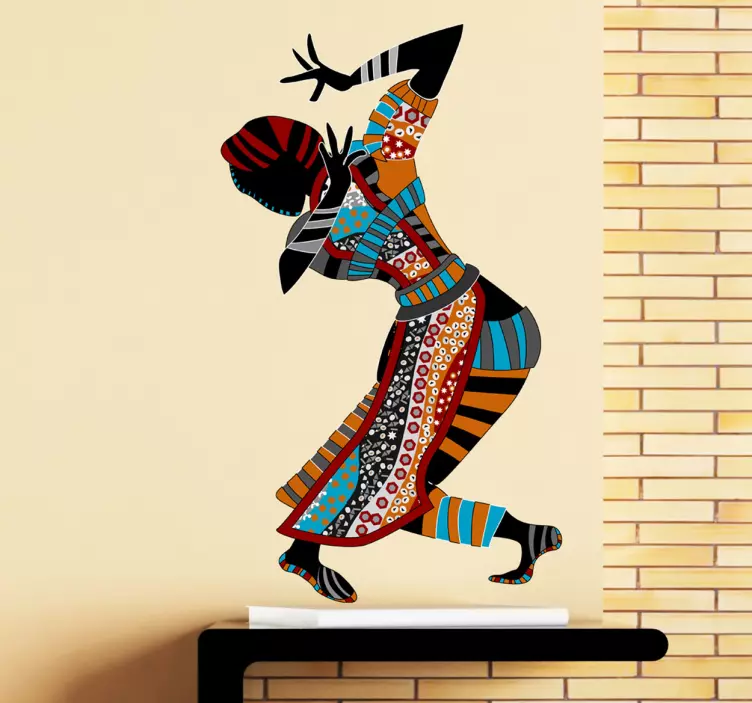 エキゾチックな女性ダンサーの壁のステッカー - TENSTICKERS