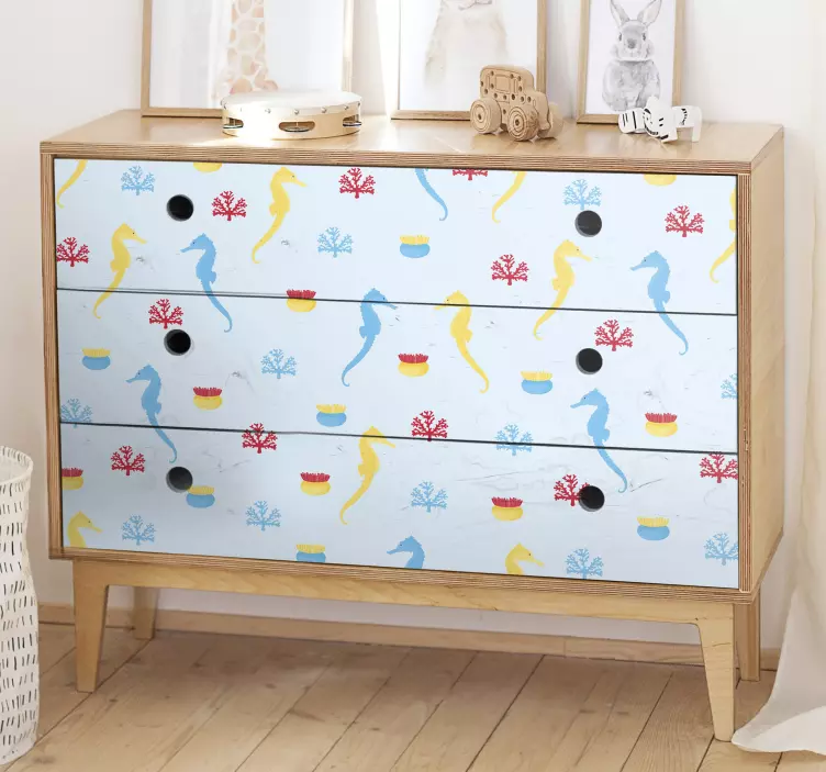 動物 シール ユニークなタツノオトシゴ柄 - TENSTICKERS