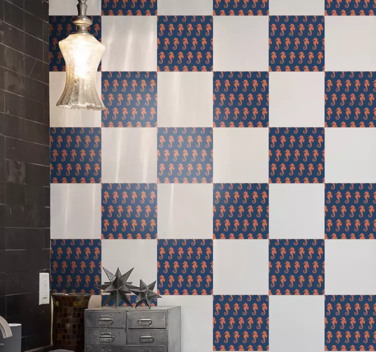 動物 シール タツノオトシゴ柄デザイン - TENSTICKERS