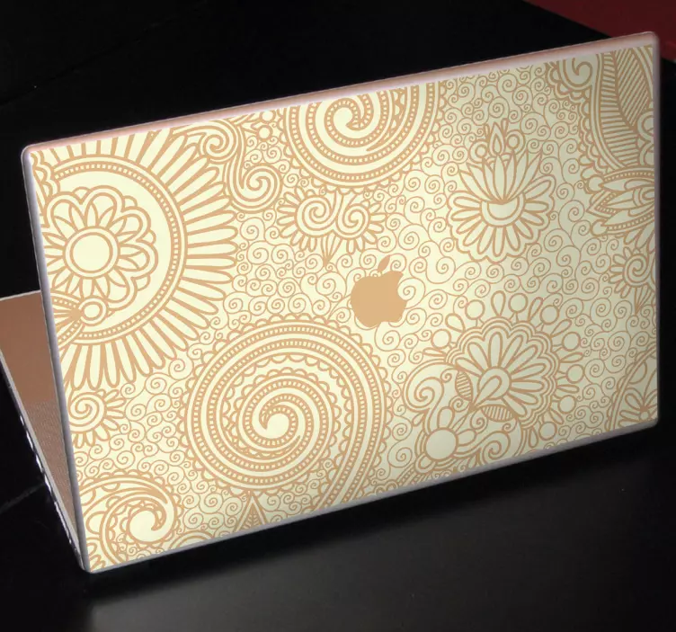 花のmacbookステッカー - TENSTICKERS