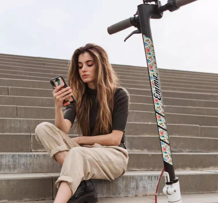 ステッカースケートボード パティネートフローラス名前 - TENSTICKERS