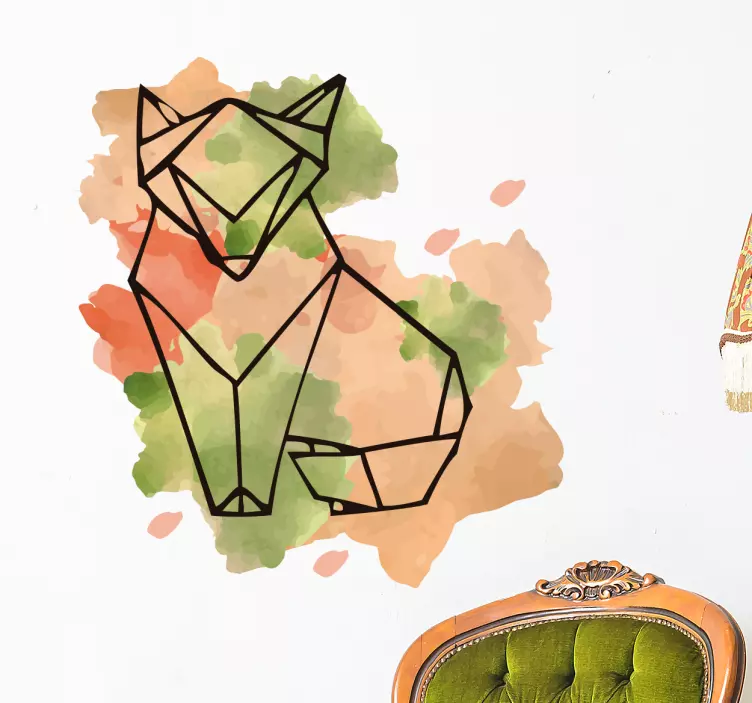 キツネとスポットの壁ステッカー - TENSTICKERS