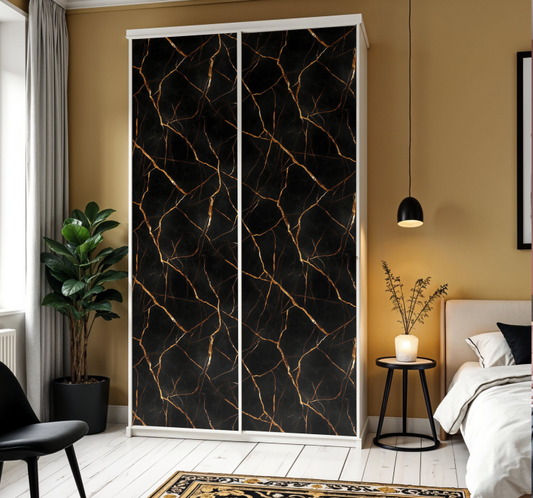 動物 シール 黒大理石 - TENSTICKERS