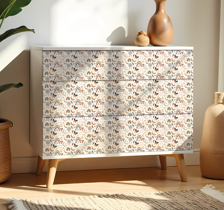 動物 シール ボヘミアン カラフル レインボー - TENSTICKERS