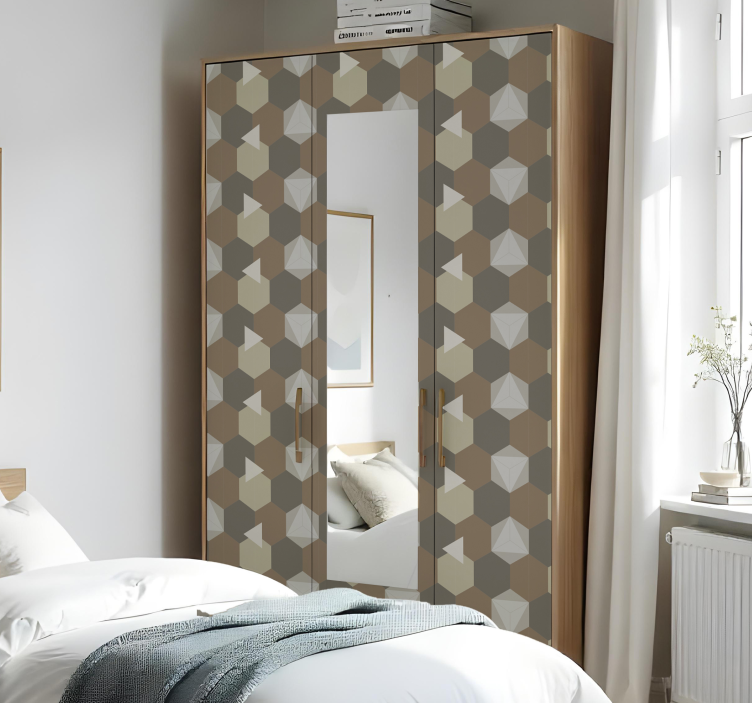 動物 シール 茶色の六角形 - TENSTICKERS