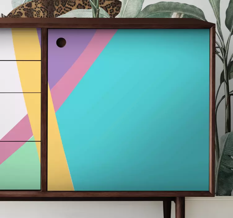 動物 シール カラフルな幾何学模様 - TENSTICKERS