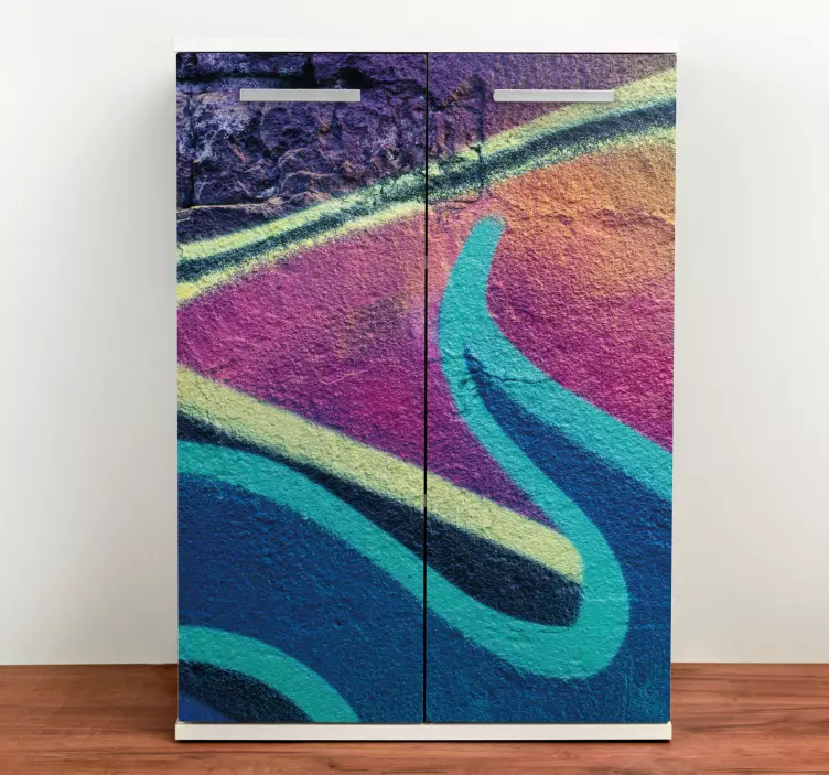 動物シール カラフルな波デザイン - TENSTICKERS