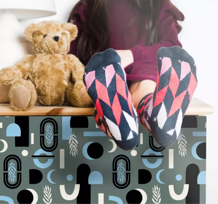 動物 シール グレーの模様デザイン - TENSTICKERS