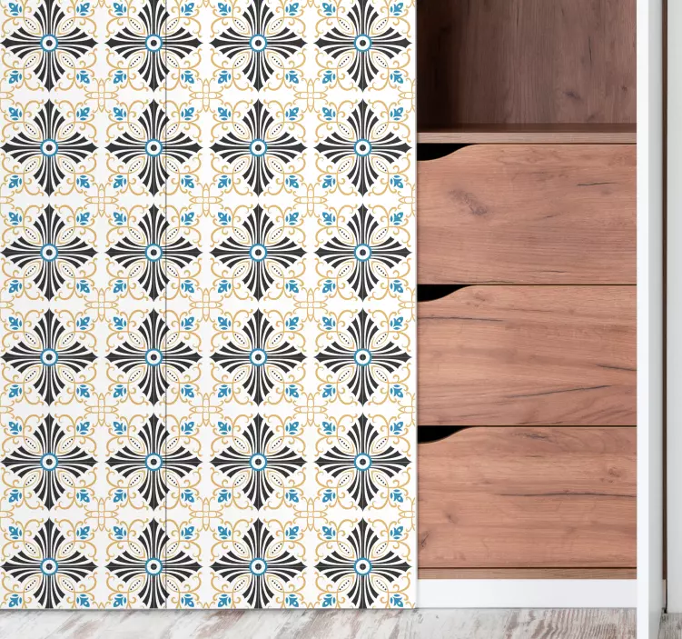 動物 シール レトロボタニカルタイル - TENSTICKERS