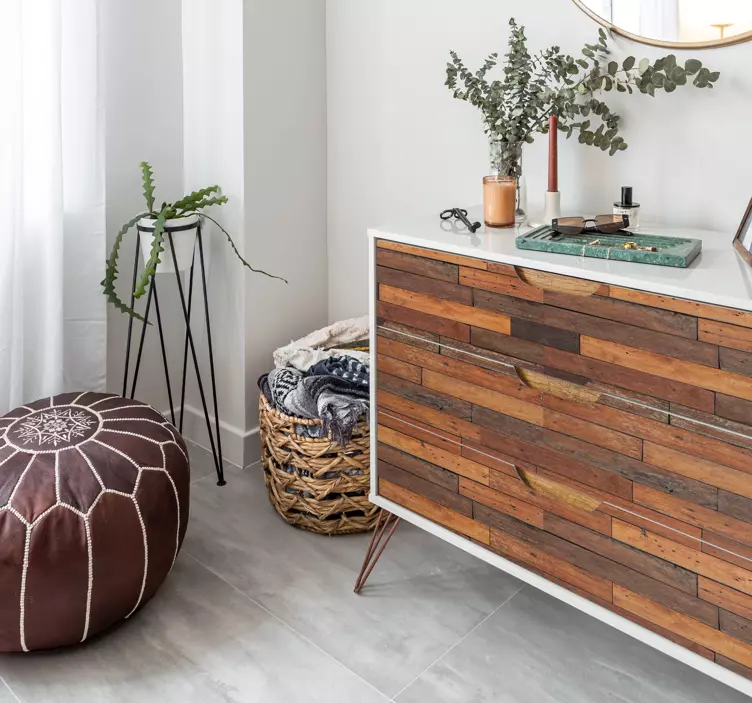 動物 シール 古びた板の質感 - TENSTICKERS