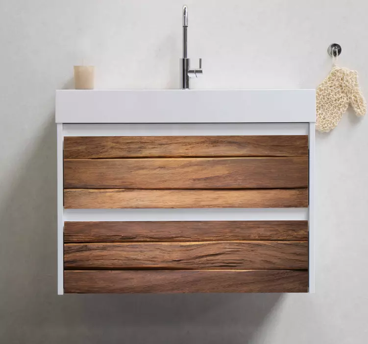 動物 シール 木の板の表面 - TENSTICKERS