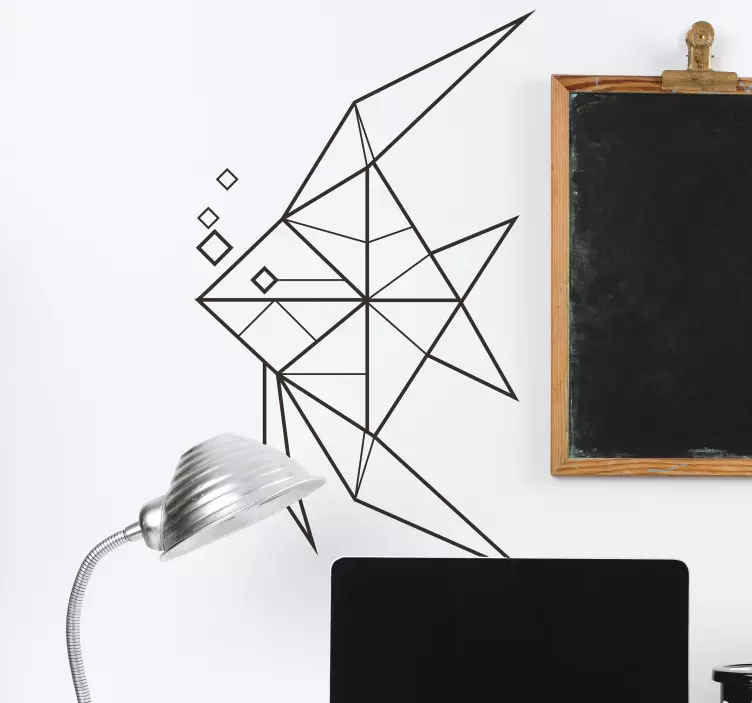 幾何学的な魚の壁のステッカー - TENSTICKERS