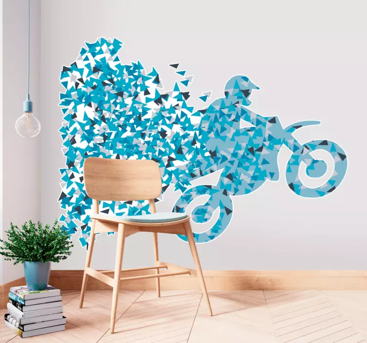 幾何学的モトロスレーサーステッカー - TENSTICKERS