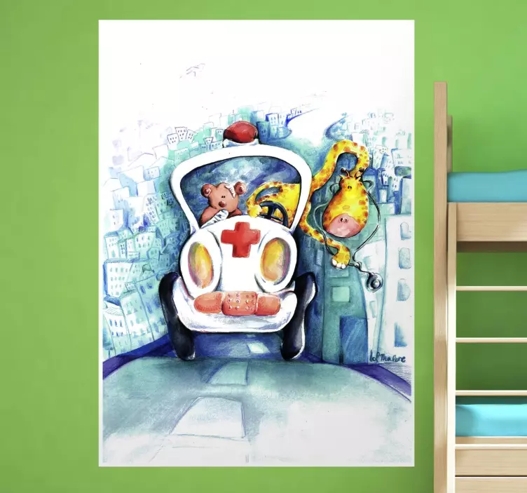 キリン救急救命士の壁の壁画 - TENSTICKERS