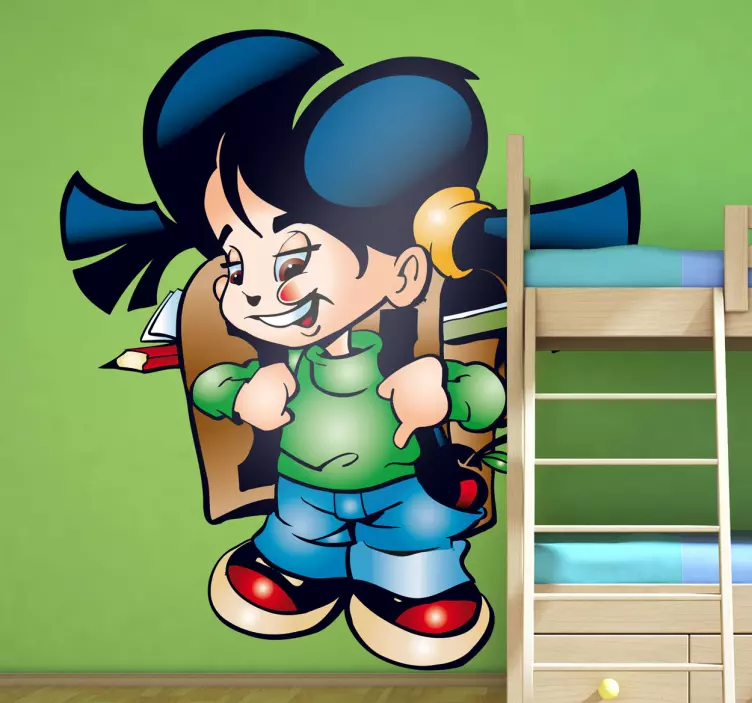 女子学生のステッカー - TENSTICKERS