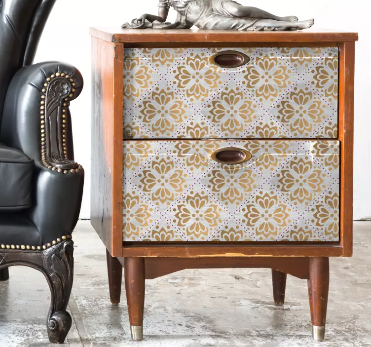 黄金のマンダラの家具ステッカー - TENSTICKERS