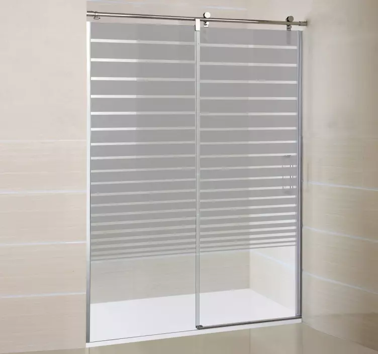 グラデーションライン装飾ガラスステッカー - TENSTICKERS