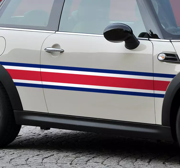 偉大な英国の自動車レーシングストライプステッカー - TENSTICKERS