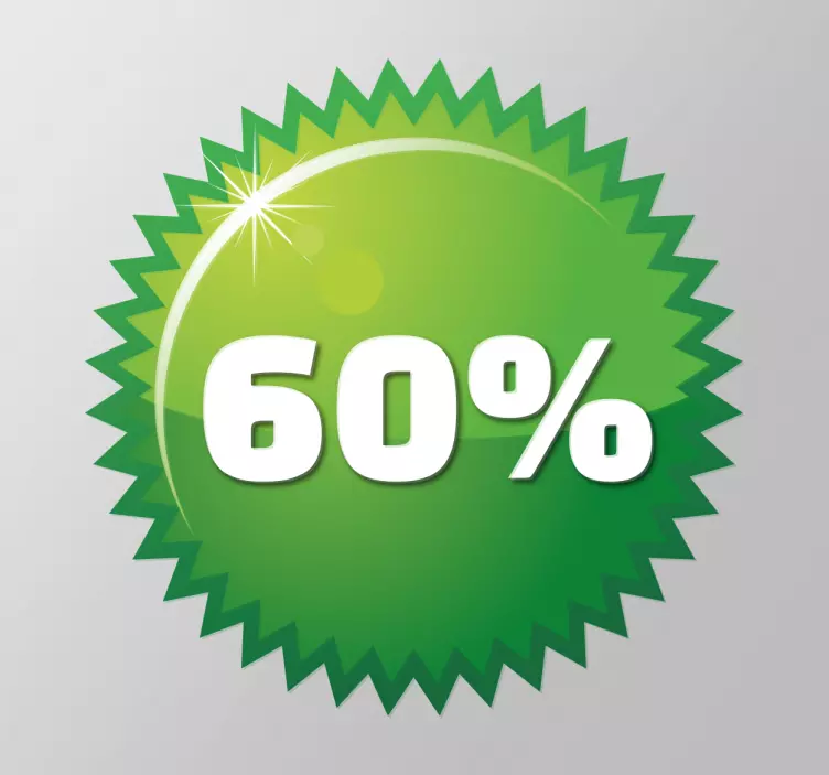 緑のスパイクサークルカスタマイズ可能なウィンドウステッカー - TENSTICKERS