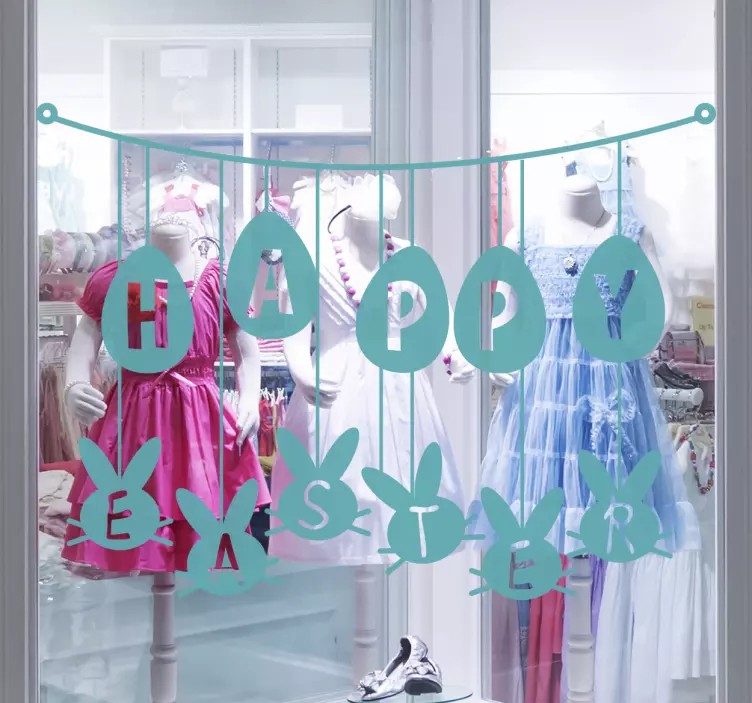 幸せなイースターステッカーをぶら下げ - TENSTICKERS