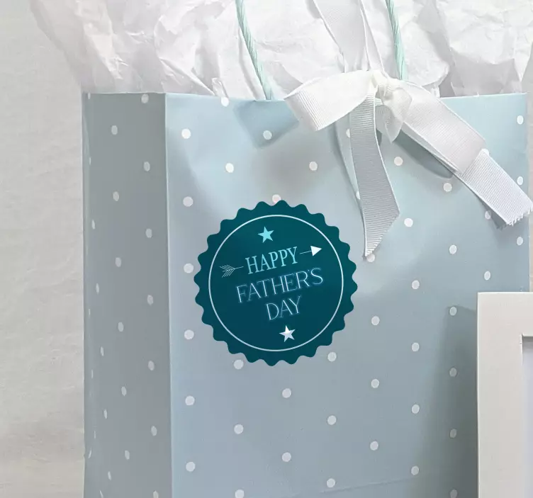 幸せな父の日ラベル ビニール ステッカー - TENSTICKERS