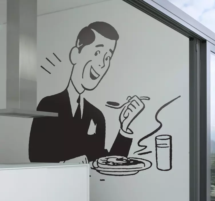 幸せな食事のステッカー - TENSTICKERS