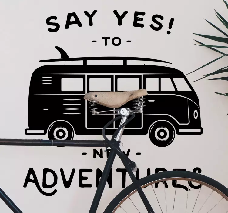 ヒッピーバン車のビニールステッカー - TENSTICKERS