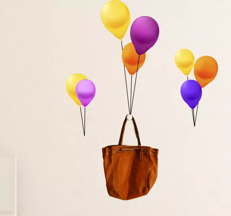 動物 シール カラフルな風船の展示 - TENSTICKERS