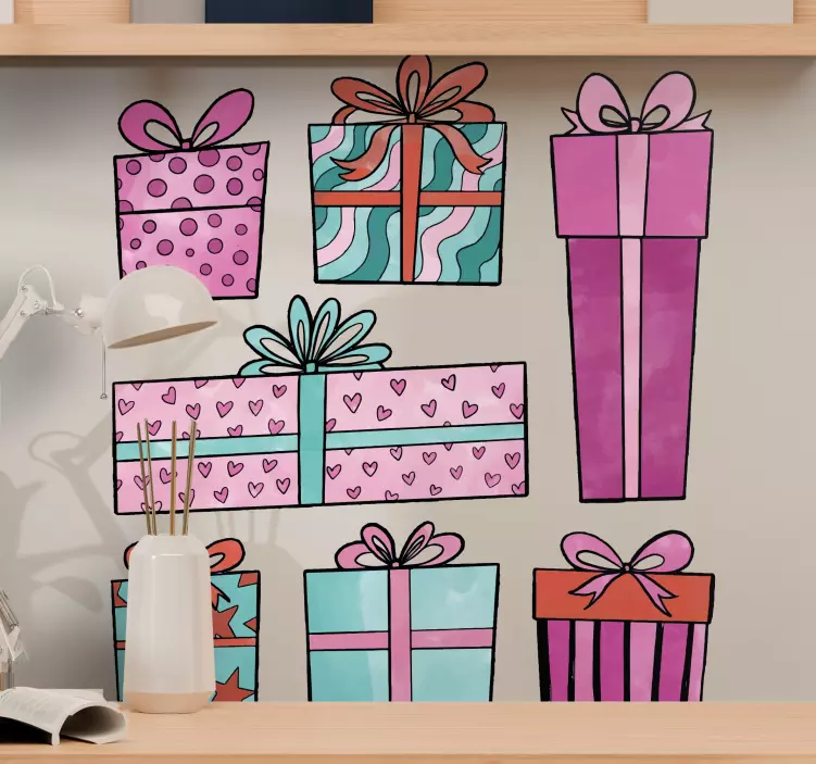 動物 シール カラフルギフトビン - TENSTICKERS