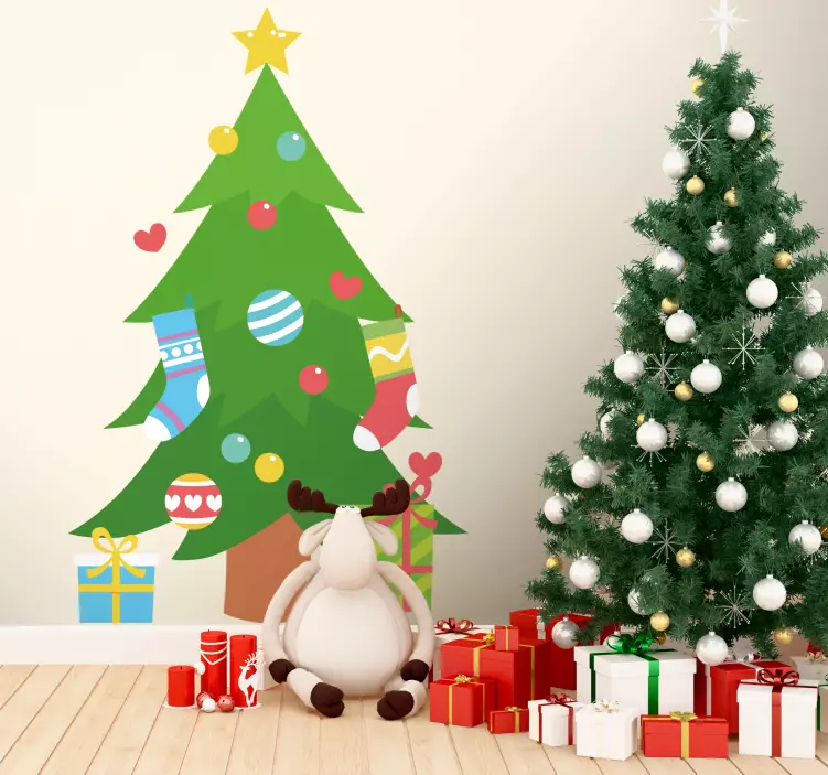 動物 シール 装飾用クリスマスツリー - TENSTICKERS