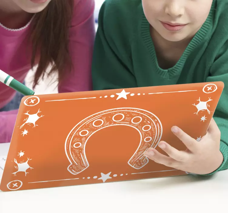 馬蹄形のラップトップのステッカー - TENSTICKERS