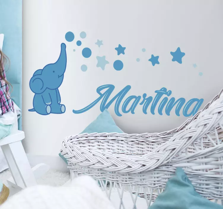 幼児象のイラストステッカー - TENSTICKERS