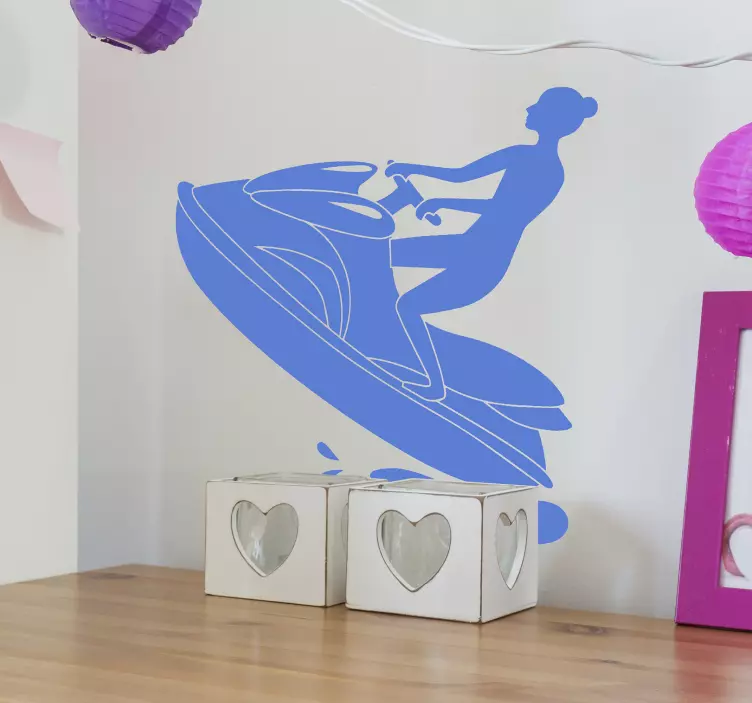 ジェットスキーシルエットエクストリームスポーツステッカー - TENSTICKERS