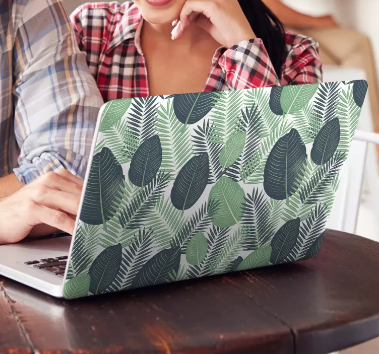 ジャングル植生ラップトップステッカー - TENSTICKERS