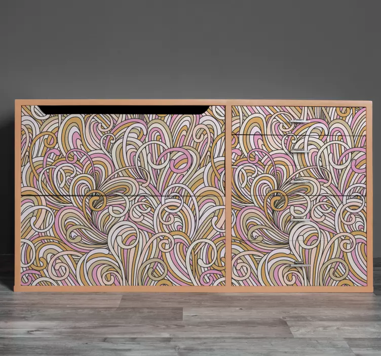 Kallax抽象的な家具のステッカー - TENSTICKERS