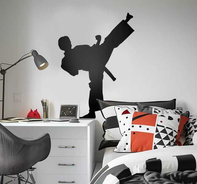 空手シルエットステッカー - TENSTICKERS