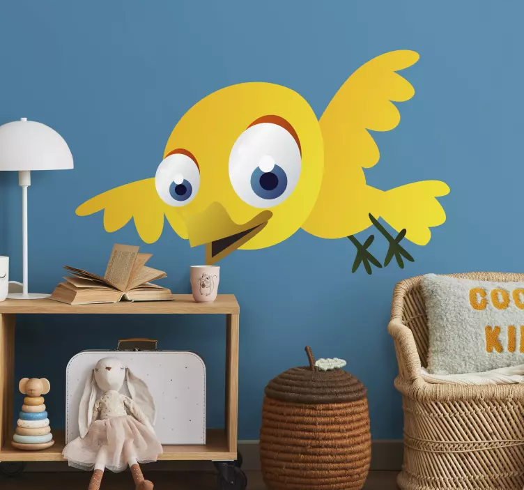 子供の黄色の鳥のステッカー - TENSTICKERS