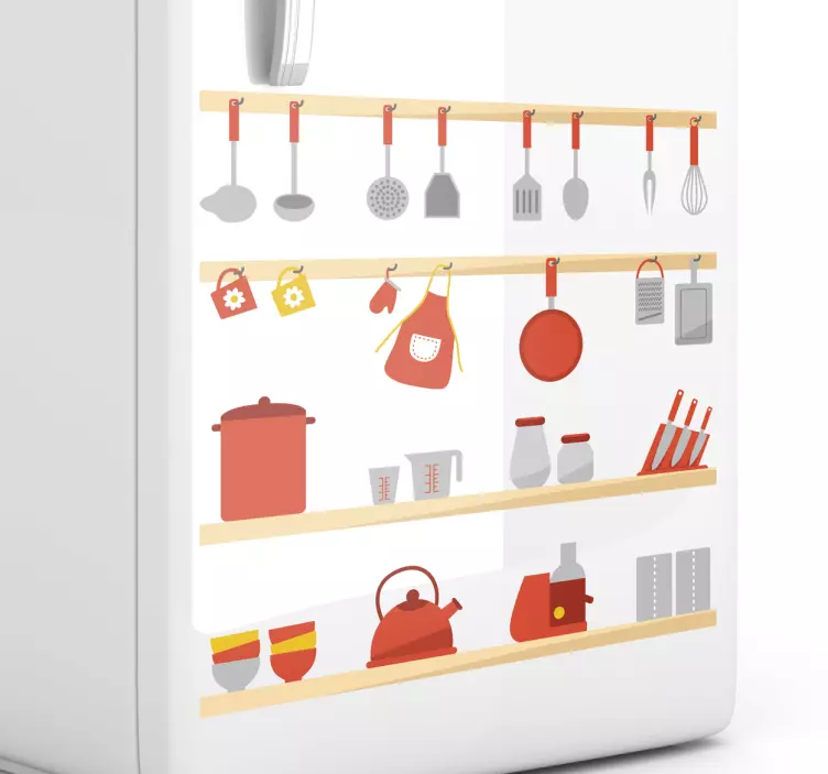 キッチン用品の壁のステッカー - TENSTICKERS