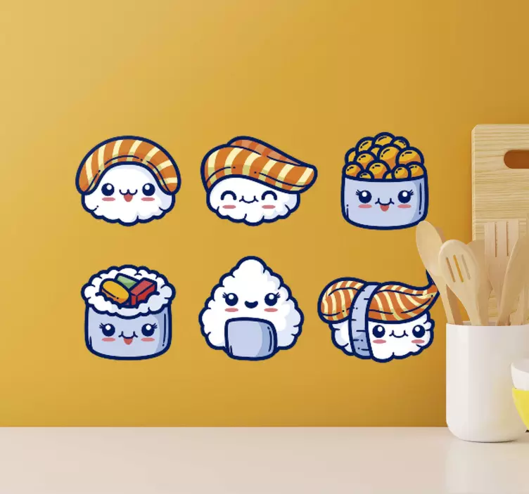 動物 シール 可愛い寿司 - TENSTICKERS